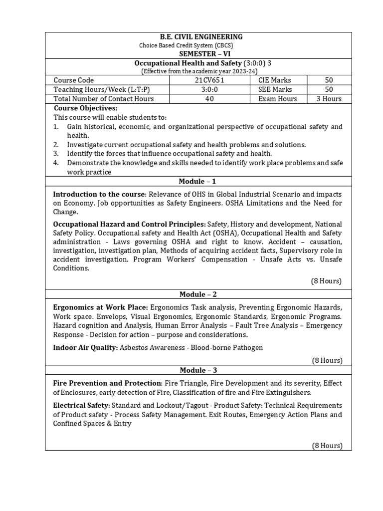 21cv651 Occupational Health Safety Pdf Occupational Safety And