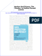 Full Ebook of Data Protection and Privacy The Internet of Bodies 1St Edition Ronald Leenes Online PDF All Chapter