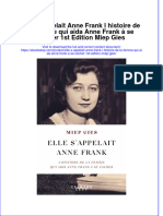 Full Download Elle S Appelait Anne Frank L Histoire de La Femme Qui Aida Anne Frank A Se Cacher 1St Edition Miep Gies Online Full Chapter PDF