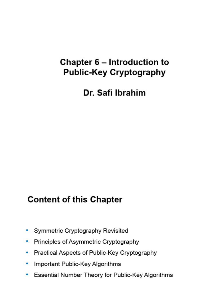 Introduction to Public-Key Cryptography | PDF | Public Key Cryptography ...
