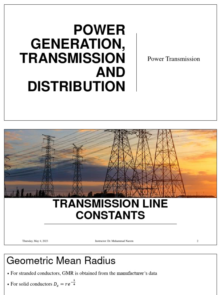GMD and GMR in Transmission Lines | PDF | Inductance | Electric Power ...