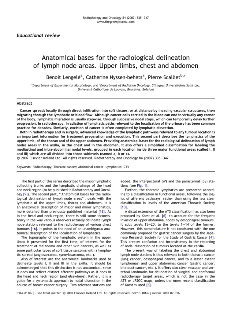 Anatomical Lymph Node Delineation Guide | PDF | Aorta | Esophagus