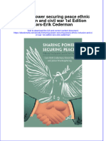 Full Ebook of Sharing Power Securing Peace Ethnic Inclusion and Civil War 1St Edition Lars Erik Cederman Online PDF All Chapter