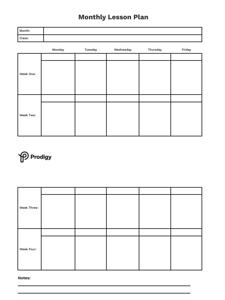 Monthly Template | PDF
