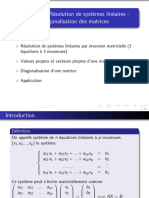 Chapitre 3 - Résolution de systèmes linéaires -Diagonalisation des matrices