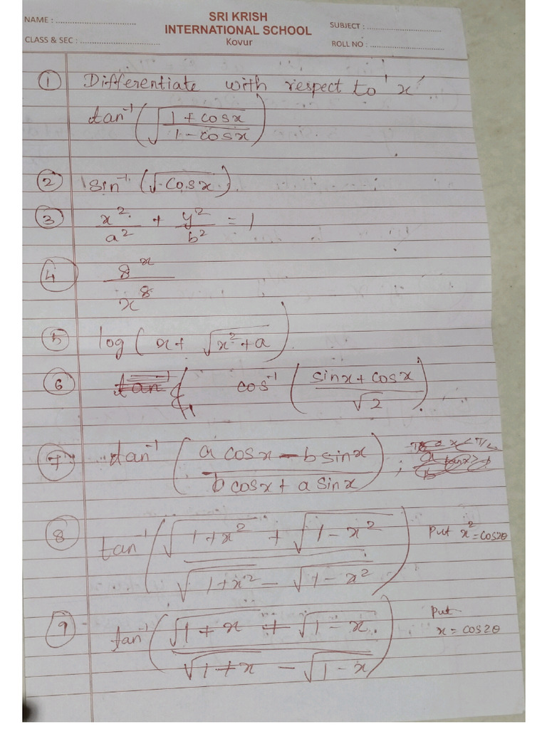 Igcse Maths Questions By Topic