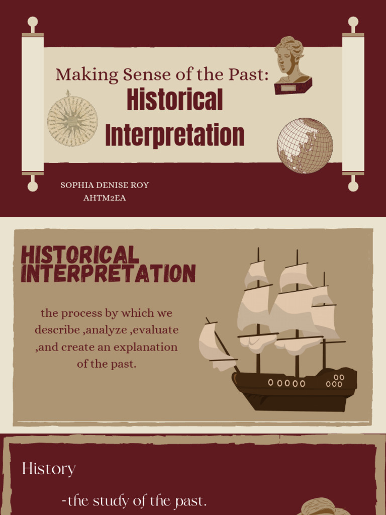 Simple Red and Beige Vintage Illustration History Report Presentation ...