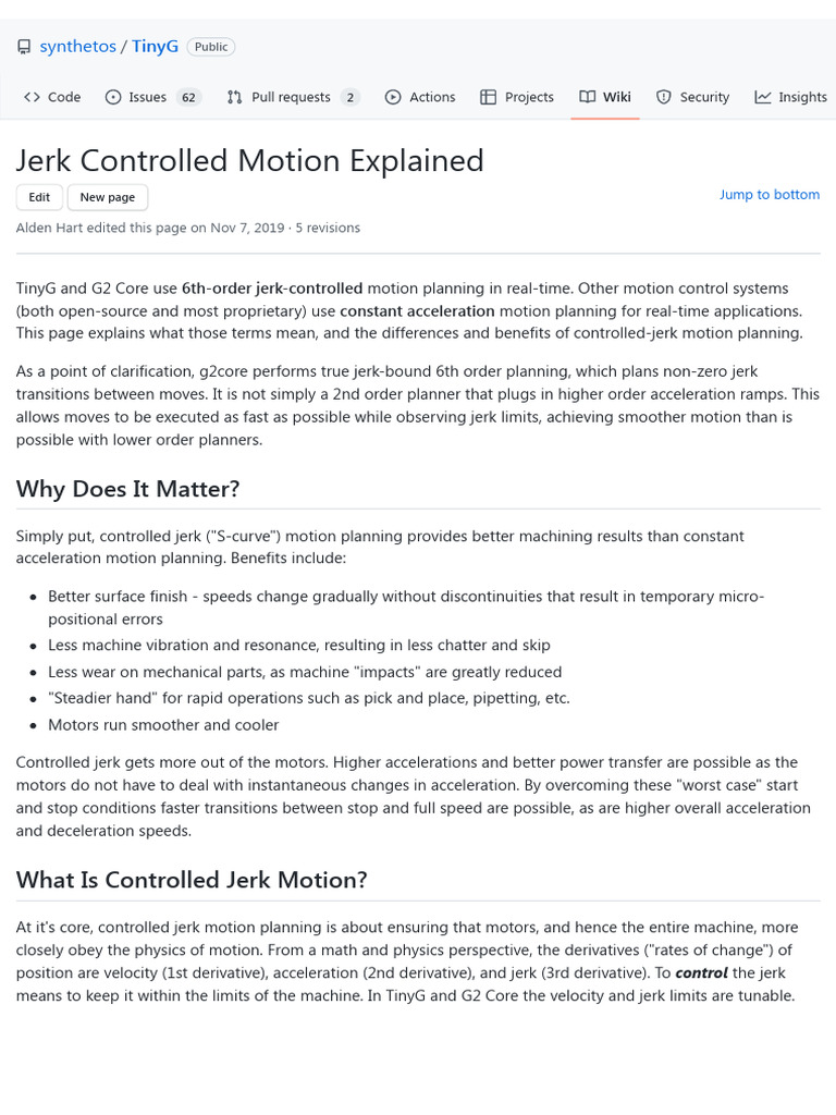 Jerk Controlled Motion Explained · synthetos_TinyG Wiki | PDF ...