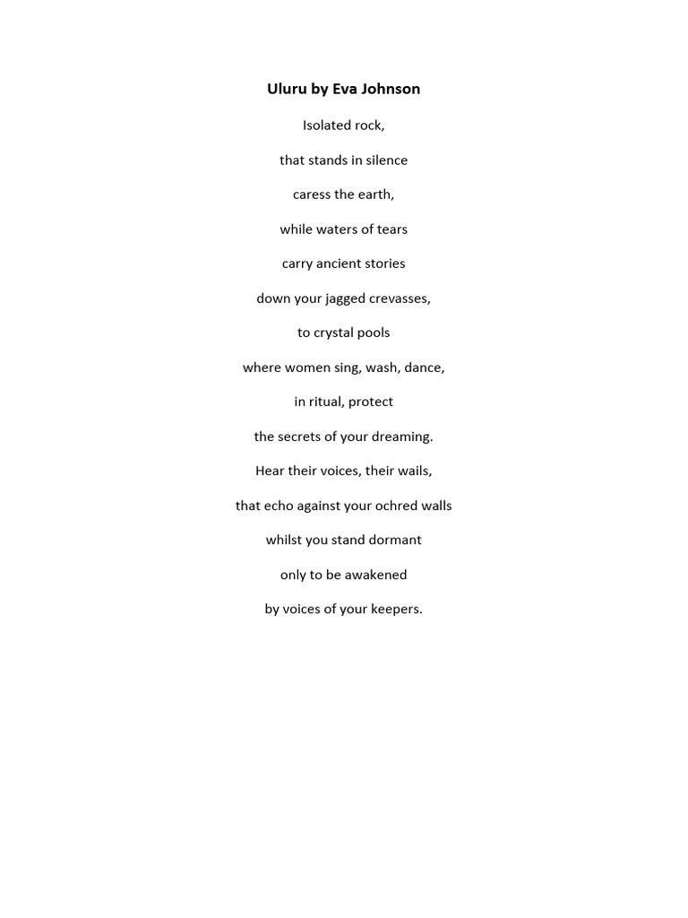 Ode to Uluru by Eva Johnson | PDF | General Fiction