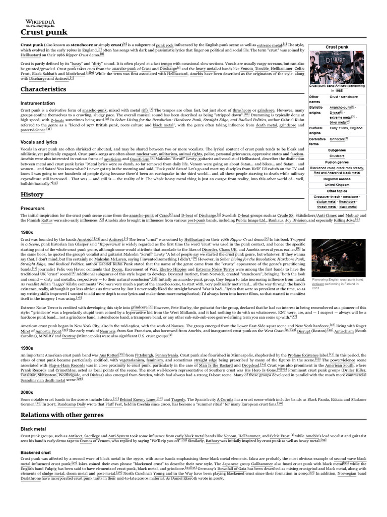 Understanding Crust Punk Music | PDF | Punk Rock | Rock Music
