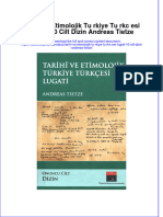 PDF of Tarihi Ve Etimolojik Tu Rkiye Tu RKC Esi Lugati 10 Cilt Dizin Andreas Tietze Full Chapter Ebook