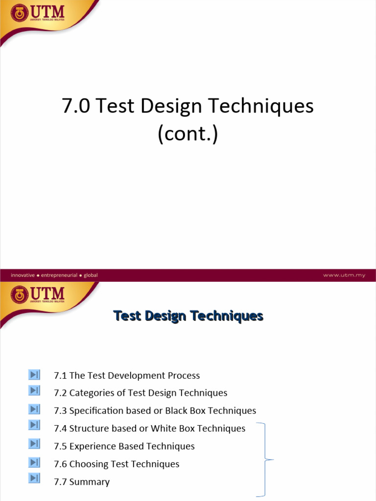 Topic 7c - Test Design Techniques - Part 5 - Structure-Based or White ...