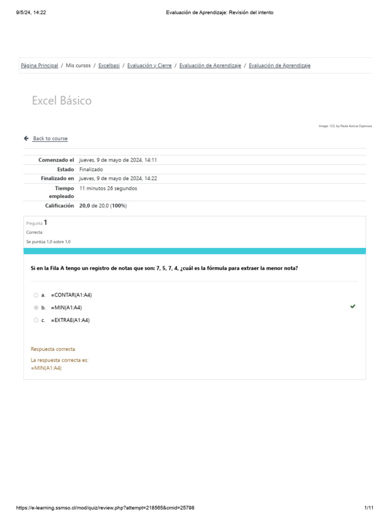 Examen de Excel Básico PDF | PDF | Microsoft Excel | Hoja de cálculo