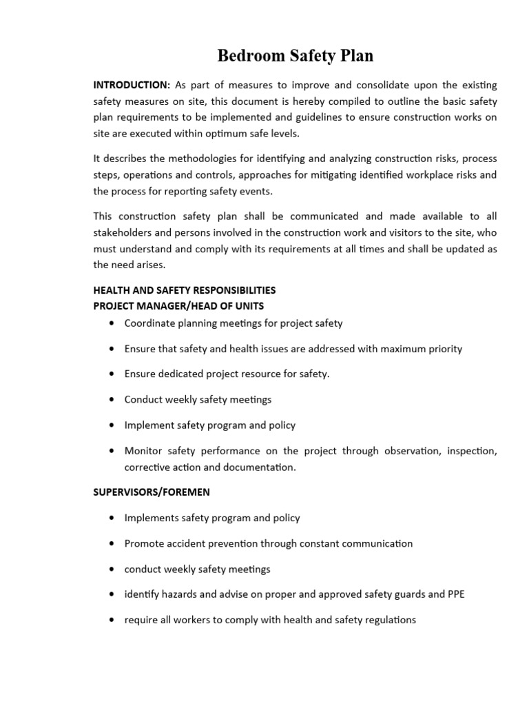 Construction Site Safety Plan Guide | PDF | Occupational Safety And ...