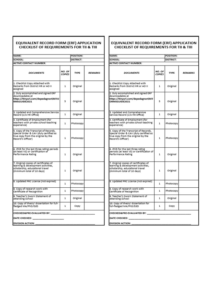 ERF Application Checklist Guide | PDF | Thesis