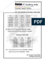 AP & TS Junior ICON (Super 60_C-120_C-IPL_IPL-IC) Pre Final –2 & 3 Time Table