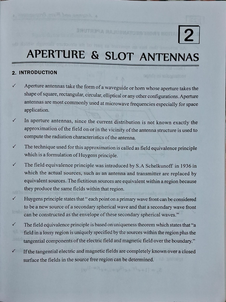 Aperture & Slot Antenna | PDF