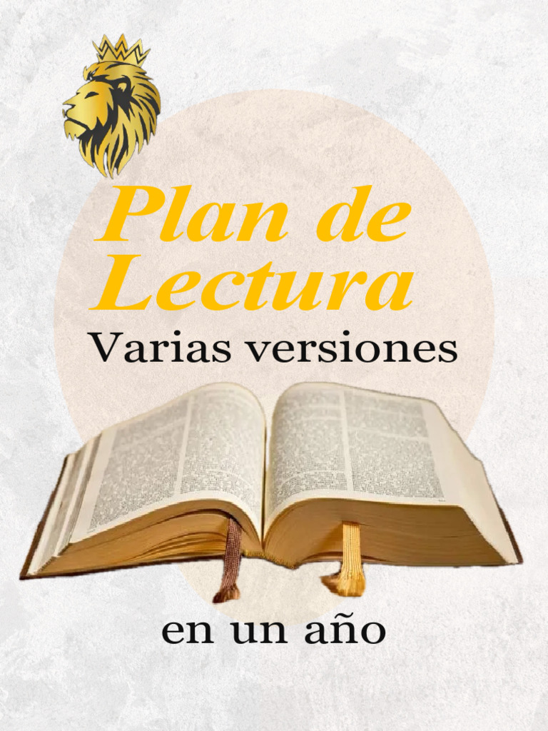 Plan de Lectura Varias Versiones | PDF | Contenido bíblico | Libros del ...