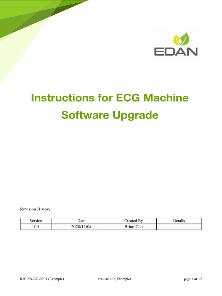 Instructions For ECG Machine Software Upgrade | PDF | Usb Flash Drive ...