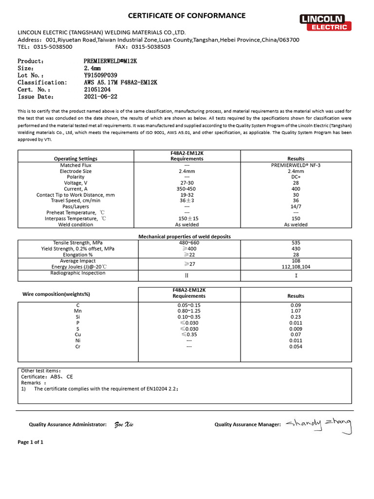 certificate-of-conformance-zoe-xie-pdf-welding-construction