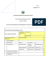 Form III Waste Management Application Form SI No 112 of 2013