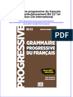 full download Grammaire Progressive Du Francais Niveau Perfectionnement B2 C2 1St Edition Cle International online full chapter pdf 