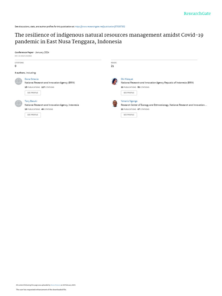 The Resilience Of Indigenous Natural Resources Man Pdf Forests