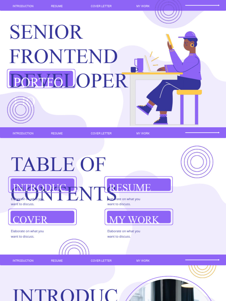 Senior Frontend Developer Portfolio | PDF | Self-Improvement