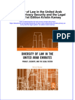 Download full ebook of Diversity Of Law In The United Arab Emirates Privacy Security And The Legal System 1St Edition Kristin Kamoy online pdf all chapter docx 