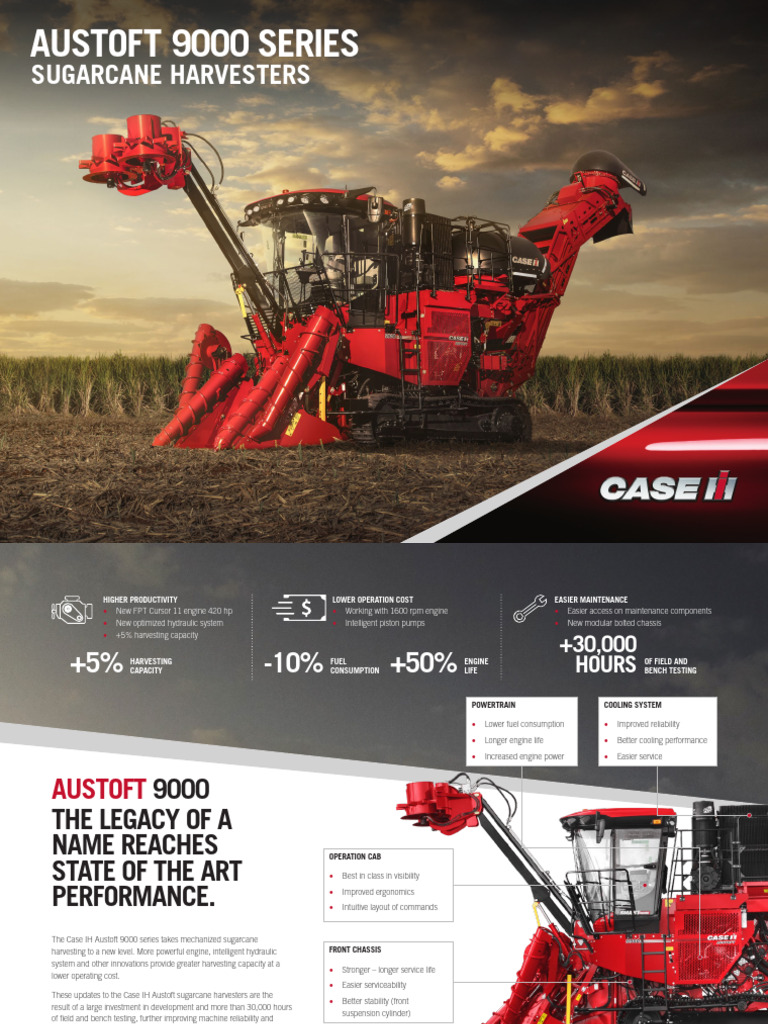 CaseIH - Austoft 9000 Brochure AU 0522 FA Web | PDF | Engines | Pump