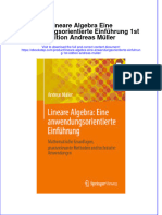 Download pdf of Lineare Algebra Eine Anwendungsorientierte Einfuhrung 1St Edition Andreas Muller full chapter ebook 