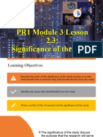 PR1_MODULE 3 LEsSON 2 PART 3_Significance of the Study