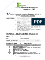 Prática Inversor de Frequência Escalar Da WEG CFW 07 Com Velocidade MULTISPEED