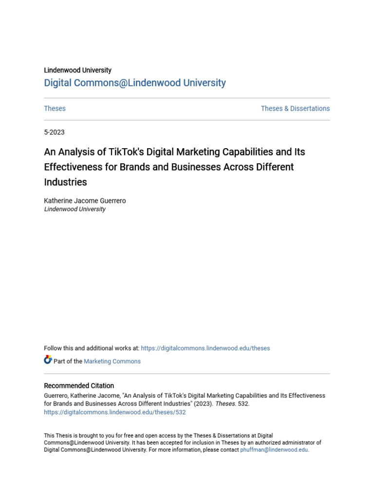 TikTok Marketing Analysis for Brands | PDF | Social Media | Popular ...