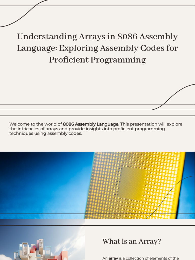 Arrays in 8086 Assembly Language | PDF | Computer Programming ...