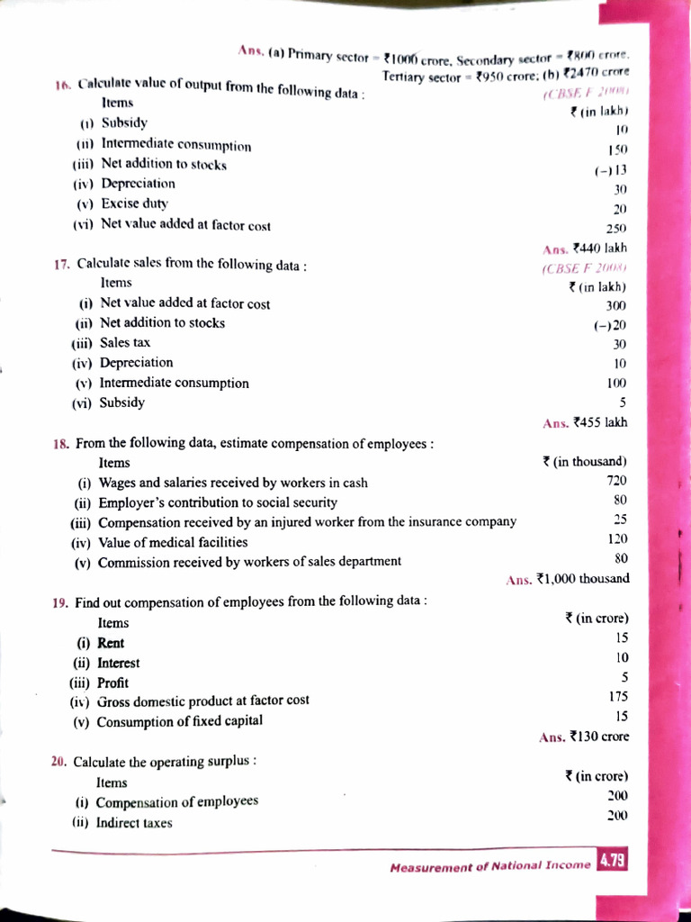 National Income Calculation Methods | PDF | Consumption Of Fixed ...