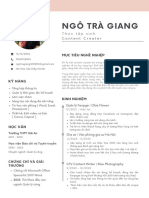 CV - Content Creater - Ngo Tra Giang