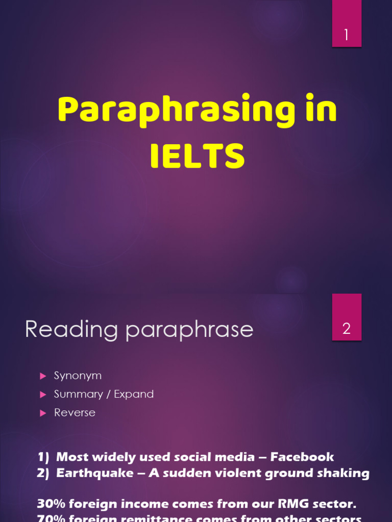 Class 2 paraphrasing pdf linguistics syntax