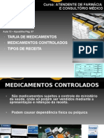 Medicamentos controlados e tipos de receita