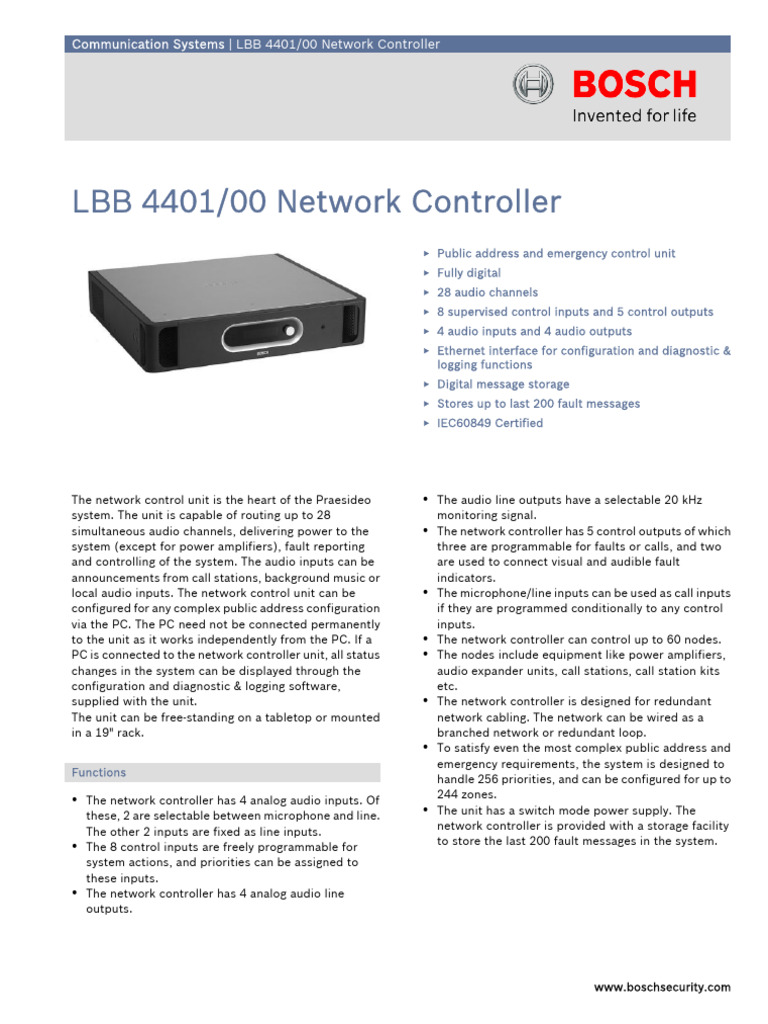 LBB 4401 00 Data Sheet enUS 9007201207861131 | PDF | Computer Network ...