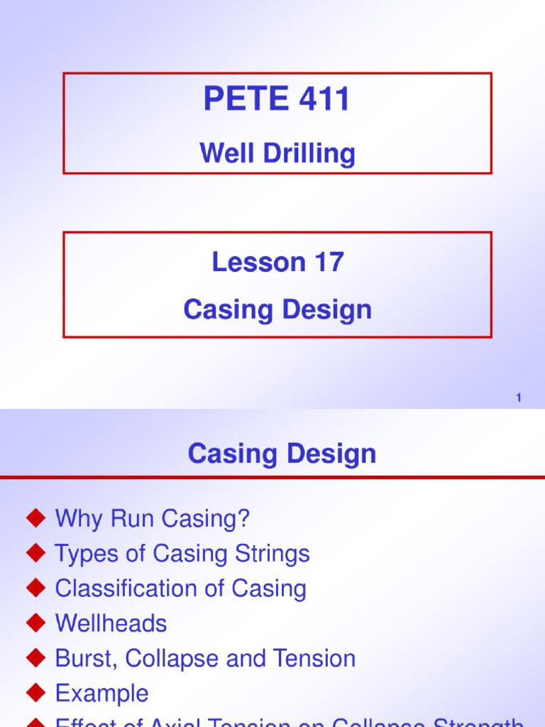 Casing Design | PDF