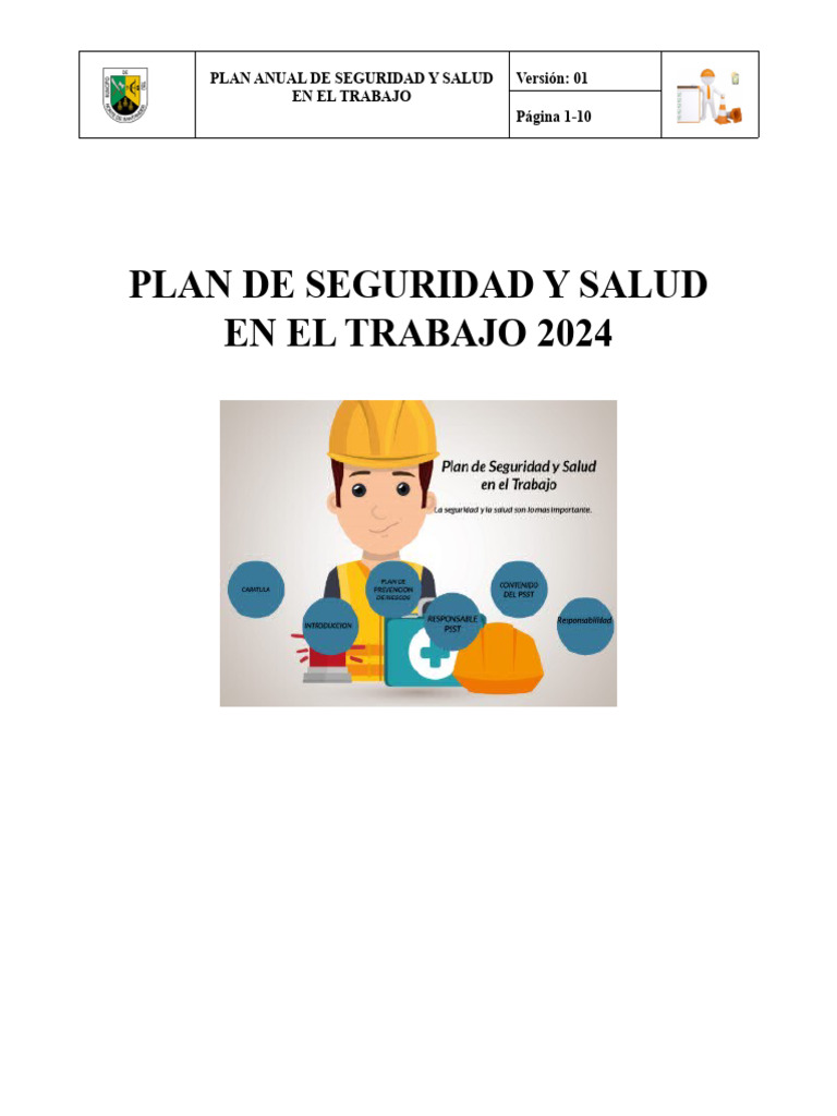 Plan Anual de Seguridad y Salud 2024 | PDF | La seguridad