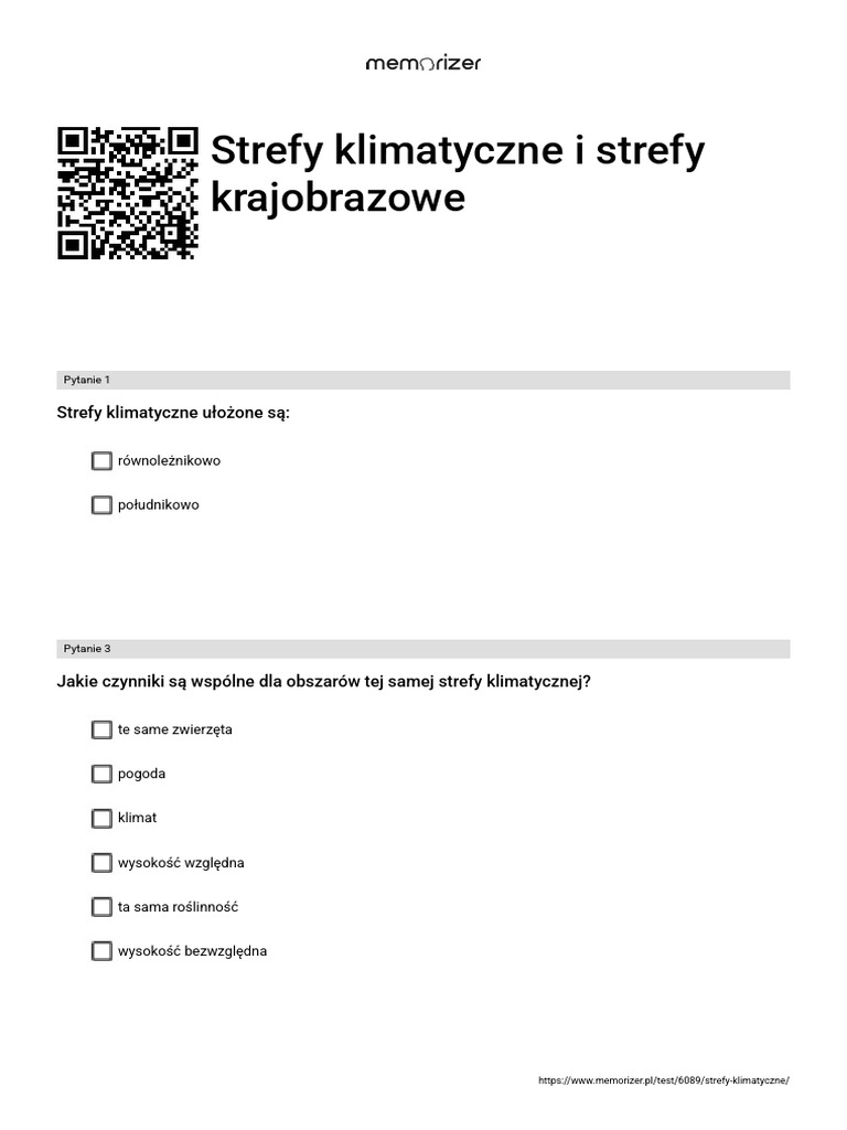 Strefy Klimatyczne I Strefy Krajobrazowe Strefy Klimatyczne I Strefy Krajobrazowe - ROZWIĄŻ | PDF