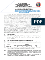 Edital No 01 - Cadete Cbmpr-2024 - Abertura Do Concurso Compilado Com Editais 06 e 16 - Cadete Cbmpr 2024 Completo