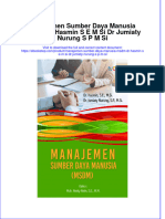 PDF of Manajemen Sumber Daya Manusia MSDM DR Hasmin S E M Si DR Jumiaty Nurung S P M Si Full Chapter Ebook