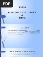 Unit 1-Intoduction To WWW & HTML Final