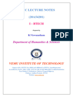 Devc Lecture Notes (20A54201) : I - Btech