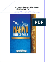 Full Download Ilmu Nahwu Untuk Pemula Abu Yusuf Akhmad Ja Far Online Full Chapter PDF