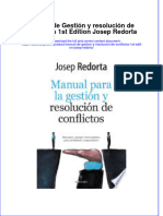 Download pdf of Manual De Gestion Y Resolucion De Conflictos 1St Edition Josep Redorta full chapter ebook 