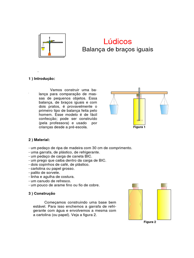 Construindo uma Balança de Braços Iguais | PDF | Densidade | Massa